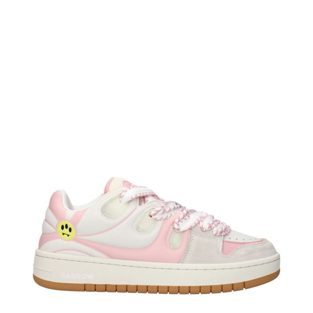 Barrow White Leather Low Top Women's Sneakers